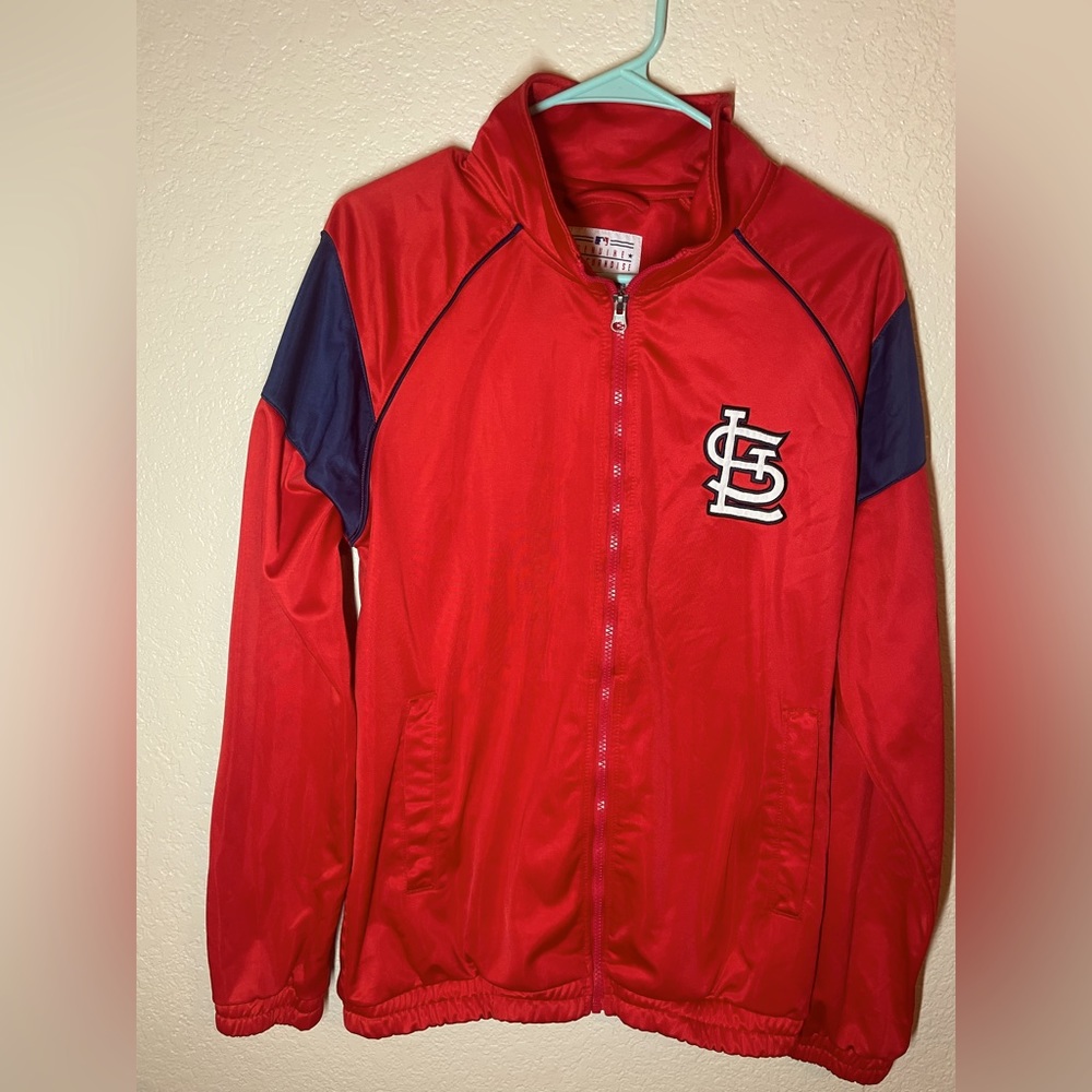 Red cardinals jacket by Carl Banks
